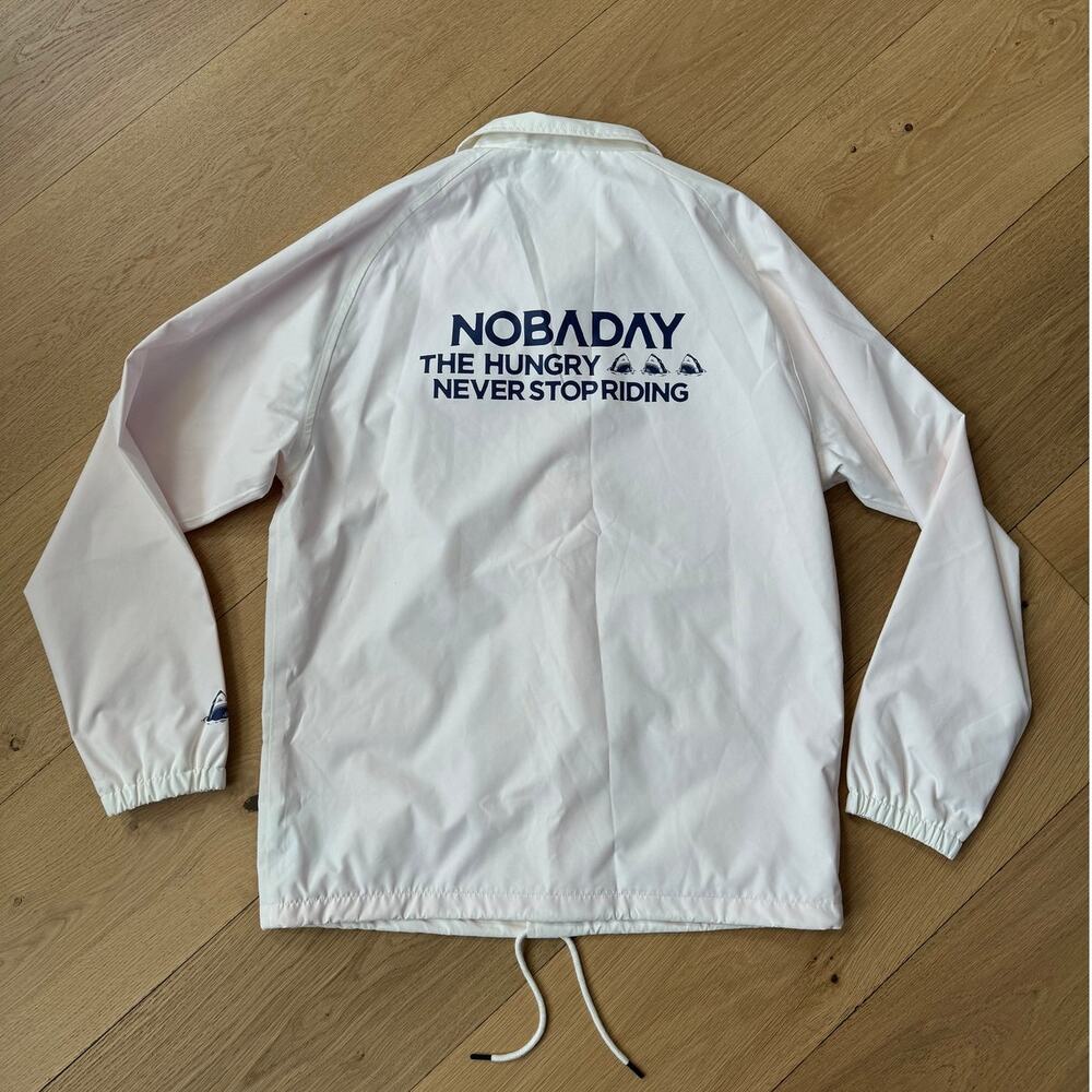 Nobaday Snowboarding Skiing Winter Sports Lightweight White Jacket Men's LARGE - Picture 6 of 8